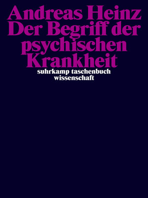 cover image of Der Begriff der psychischen Krankheit